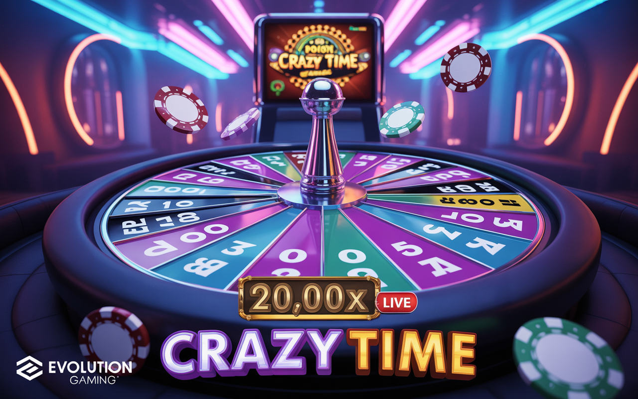 Crazy Time Live Casino Game Interface - Spin the Wheel and Win Big with Bonus Rounds